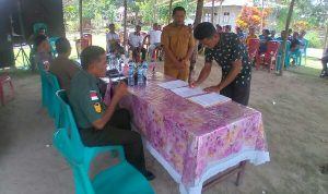 Tiga bakal calon Kepala Desa Daran di Kecamatan Pulutan, Kabupaten Kepulauan Talaud sepakat menandatangani surat pernyataan Pilkades Damai.