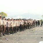 Polresta Manado menggelar Deklarasi Damai dan Simulasi Sistem Pengamanan Kota (Sispamkota) di Kawasan Megamas Manado pada Jumat (29/9/2023).