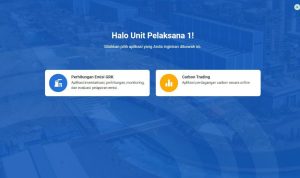 Tampilan platform PLN Climate Click sebagai instrumen pendukung perdagangan karbon di Indonesia.