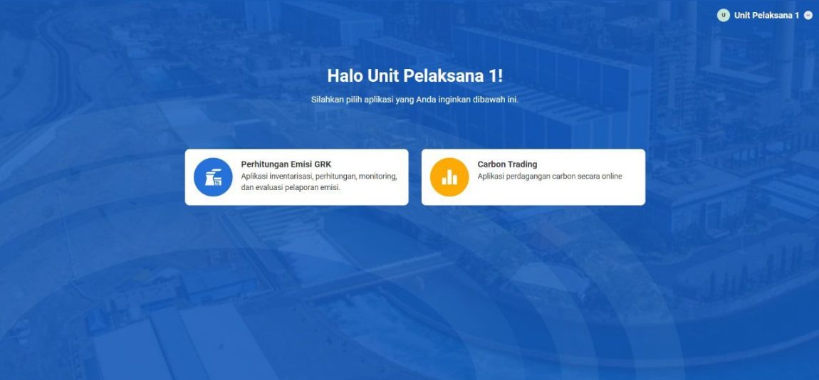 Tampilan platform PLN Climate Click sebagai instrumen pendukung perdagangan karbon di Indonesia.