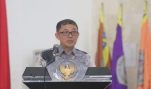 Rektor Unsrat, Oktovian Sompie saat memberikan Sambutan pada Dies Natalis ke-58 FPIK (Foto : Dok. Unsrat)