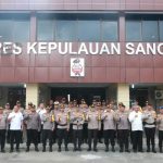 Kapolda Sulawesi Utara Irjen Pol Setyo Budiyanto didampingi Wakapolda Brigjen Pol Jan de Fretes dan PJU Polda berkunjung ke Polres Kepulauan Sangihe, Selasa (14/11/2023).