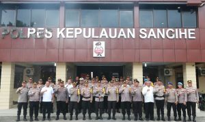 Kapolda Sulawesi Utara Irjen Pol Setyo Budiyanto didampingi Wakapolda Brigjen Pol Jan de Fretes dan PJU Polda berkunjung ke Polres Kepulauan Sangihe, Selasa (14/11/2023).