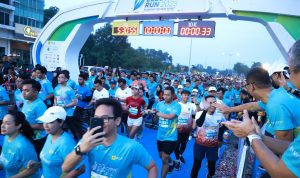 Kemeriahan ajang PLN Electric Run 2023 yang digelar di Scientia Square Park, Serpong, Tangerang diikuti 5.000 peserta dalam 3 kategori jarak, yaitu 5 kilometer, 10 kilometer, dan Half Marathon atau 21 kilometer.