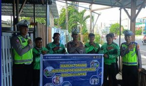 Unit Kamsel Satlantas Polresta Manado Imbau Pengendara Ojek Online