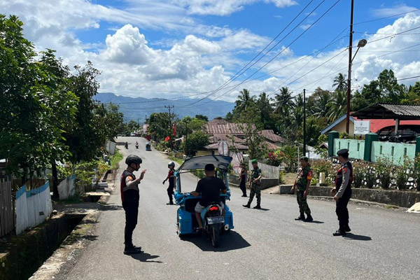 Polres Kotamobagu dan Koramil 01 Kotamobagu Bersinergi Jaga Kamtibmas