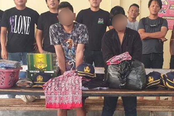 Polresta Manado mengamankan dua terduga pelaku pencurian toko yang berada di kompleks shopping center Pasar 45 Kota Manado.