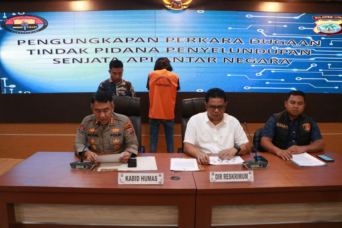 Ingat Kasus Penyelundupan Senpi Ilegal dari Filipina 2022 Lalu, Terbaru Polda Sulut Amankan Satu Tersangka 