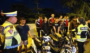 Razia Balap Liar, Polresta Manado Amankan Lima Sepeda Motor