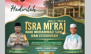 Ustad Das'ad Latif Dihadirkan Polda Sulut dalam Acara Memperingati Isra Mikraj dan Istighosah