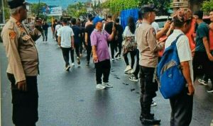 Polsek Wenang Amankan Olahraga Jalan Sehat Sambut Paskah di GPDI Manado