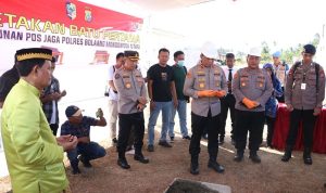 Kapolda Sulawesi Utara (Sulut) Irjen Pol Yudhiawan didampingi Ketua Pengurus Daerah Bhayangkari Sulut Ny. Yunita Yudhiawan bersama Pejabat Utama dan Bhayangkari, melakukan kunjungan kerja ke Polres Bolaang Mongondow Utara, Kamis (25/4/2024).