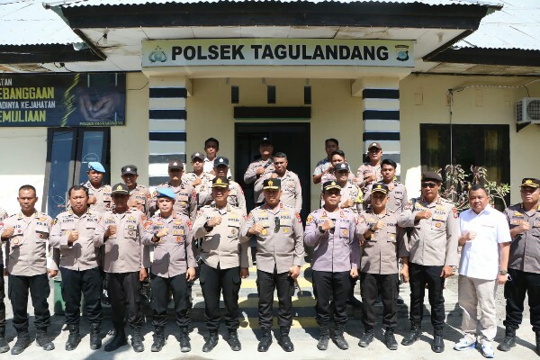 Kapolda dan Para PJU Patroli Kamtibmas ke Tagulandang Pasca Erupsi Gunung Ruang
