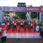 Polda Sulut Ratusan peserta meramaikan event Hari Bhayangkara Gowes Presisi yang digelar Polda Sulawesi Utara.