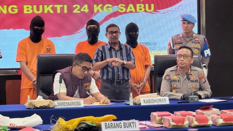 Polda Sulteng Gagalkan Peredaran 24 Kg Sabu di Palu