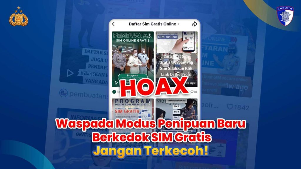 Korlantas Polri Tegaskan SIM Gratis Hoax