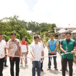 PLN UID Suluttenggo Tampak hadir Manager PLN UP3 Manado Revi Aldrian, Kepala Dinas Perumahan dan Kawasan Permukiman Kabupaten Minahasa Daudson Elie Alpius Rombon, S.T., Manager Sub Bidang Komunikasi dan TJSL PLN UID Suluttenggo Noven Koropit, serta Camat Langowan Utara Everton A. Rantung, SH.