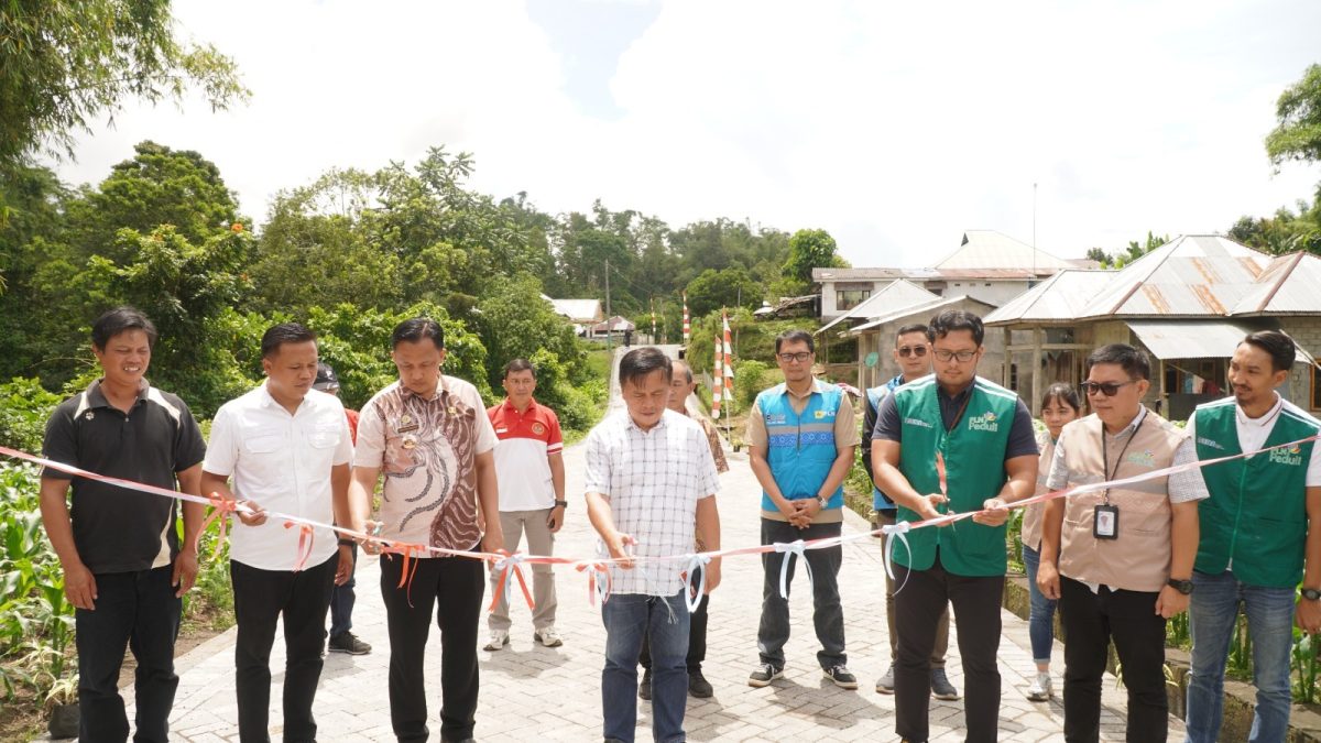 Tampak hadir Manager PLN UP3 Manado Revi Aldrian, Kepala Dinas Perumahan dan Kawasan Permukiman Kabupaten Minahasa Daudson Elie Alpius Rombon, S.T., Manager Sub Bidang Komunikasi dan TJSL PLN UID Suluttenggo Noven Koropit, serta Camat Langowan Utara Everton A. Rantung, SH.