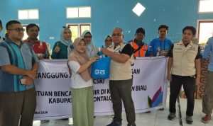 PT PLN (Persero) Unit Pelaksana Pelayanan Pelanggan (UP3) Gorontalo bergerak cepat menyalurkan bantuan kemanusiaan bagi masyarakat yang terdampak bencana banjir di Kecamatan Biau, Kabupaten Gorontalo Utara, pada Minggu (31/5).